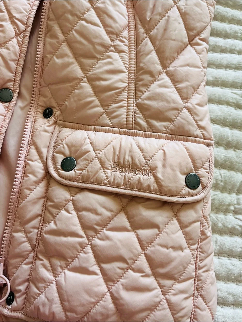 Barbour Pink Quilted Sleeveless Vest otterburn gilet - Picture 3 of 7